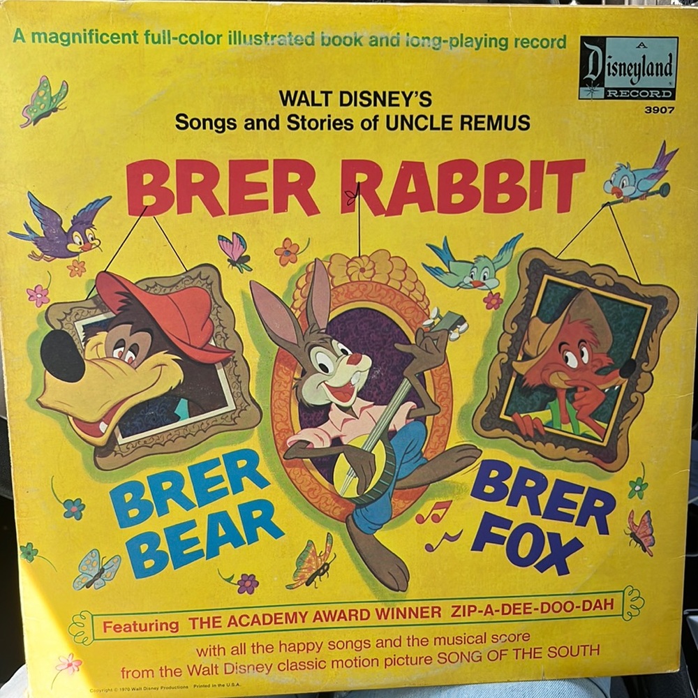 Walt Disney’s Brer Rabbit Vinyl Album 1970 release